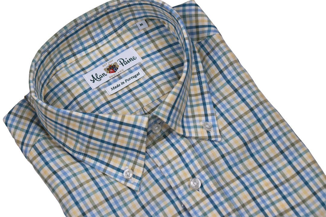 Country Check Classic Fit Button Down Mallard Plaid