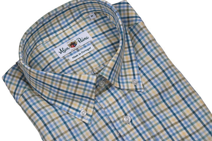 Country Check Classic Fit Button Down Mallard Plaid