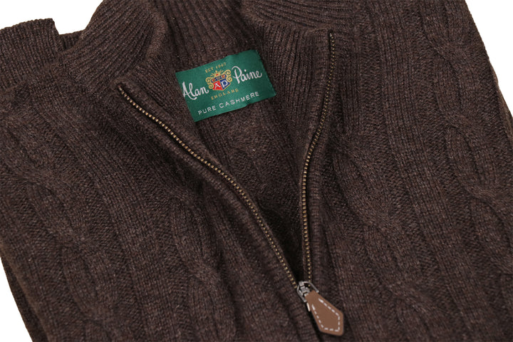 Broadwell Cashmere Cable Knit Quarter Zip