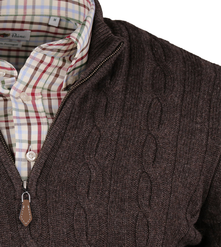 Broadwell Cashmere Cable Knit Quarter Zip