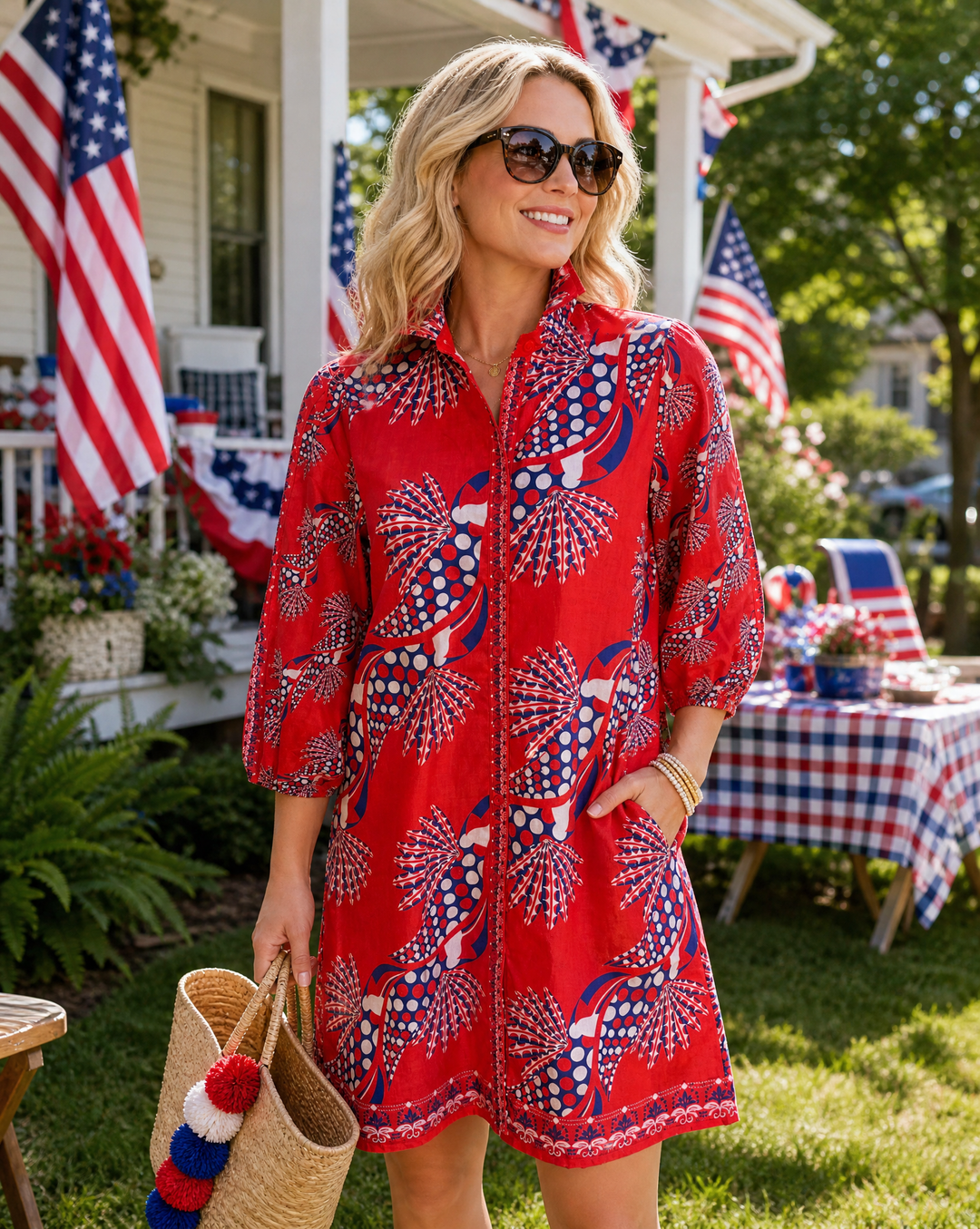 Ava Dress in Crimson Ascent