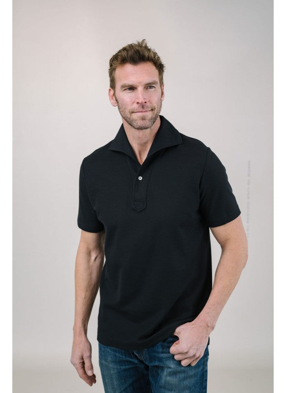 Capri Organic Cotton Polo - Black