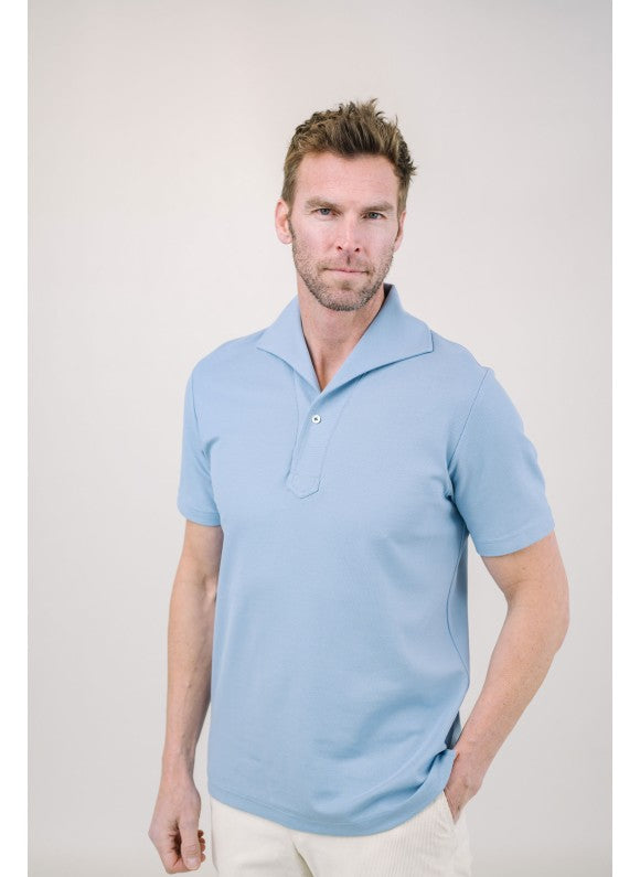 Capri Organic Cotton Polo -Light Blue