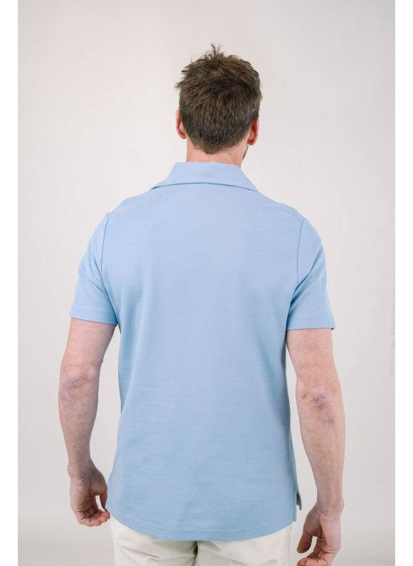 Capri Organic Cotton Polo -Light Blue