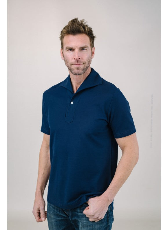 Capri Organic Cotton Polo - Navy