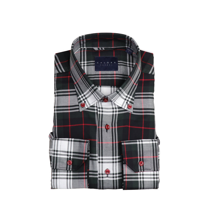 Luxury Exploded Tartan Twill Holiday Sport Shirt