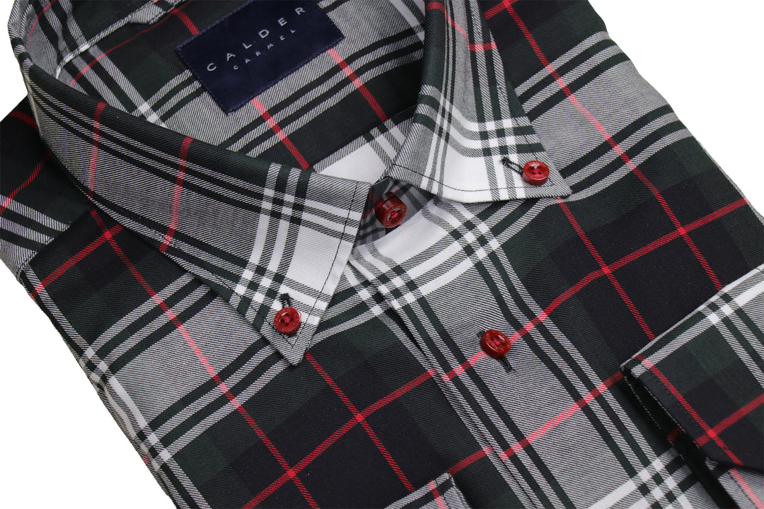 Luxury Exploded Tartan Twill Holiday Sport Shirt