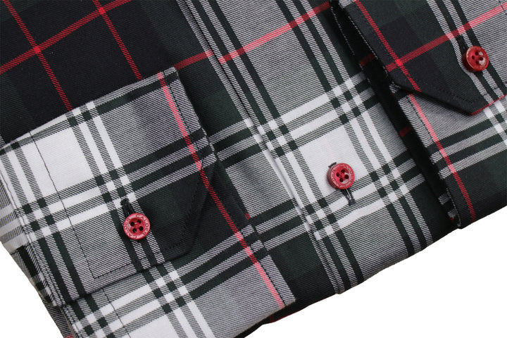 Luxury Exploded Tartan Twill Holiday Sport Shirt