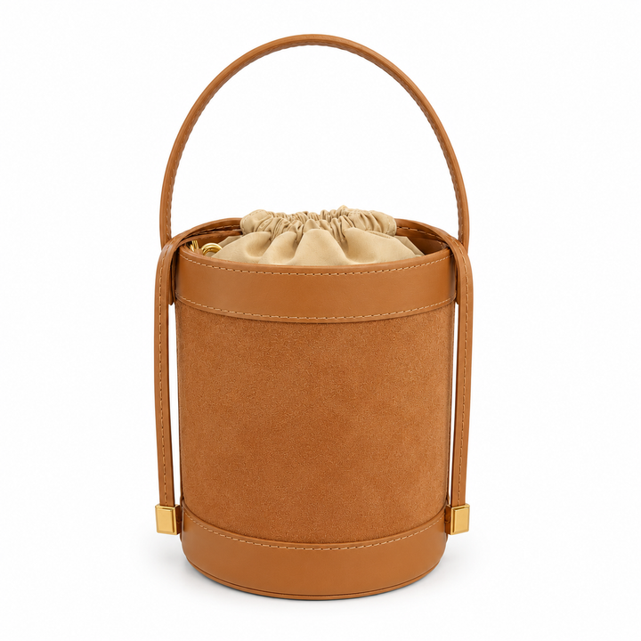 The Amelie Suede Bucket Bag