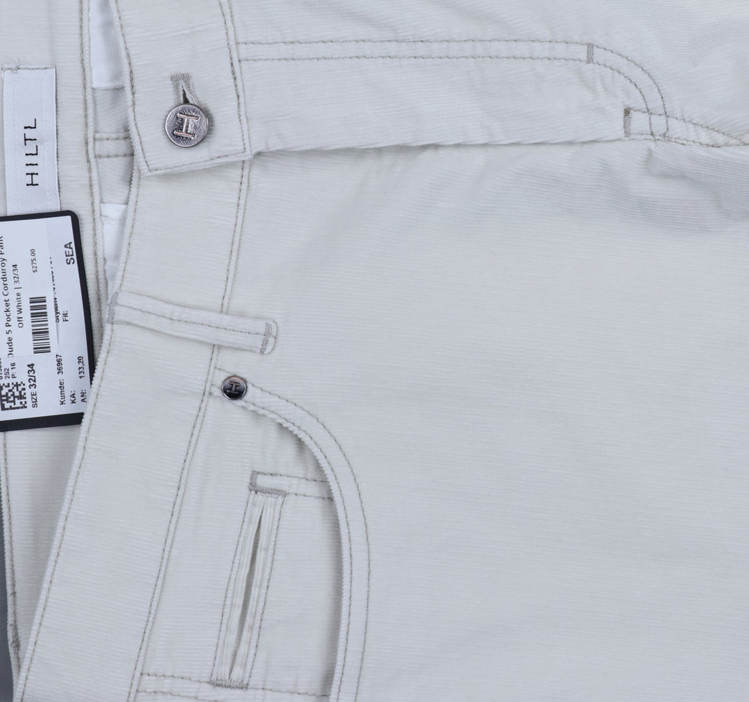 Dude 5 Pocket Corduroy Pant Off White