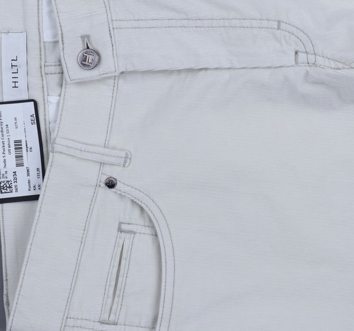 Dude 5 Pocket Corduroy Pant Off White