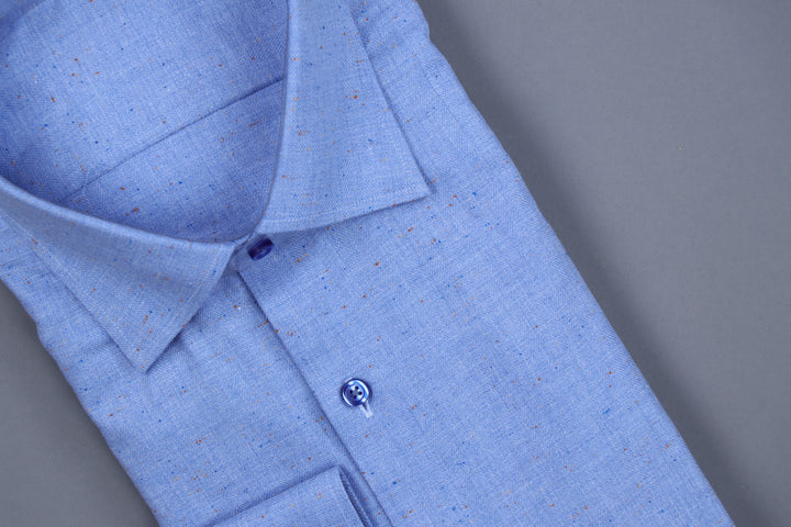 Hampton's Sport Shirt - Sky Blue Donegal