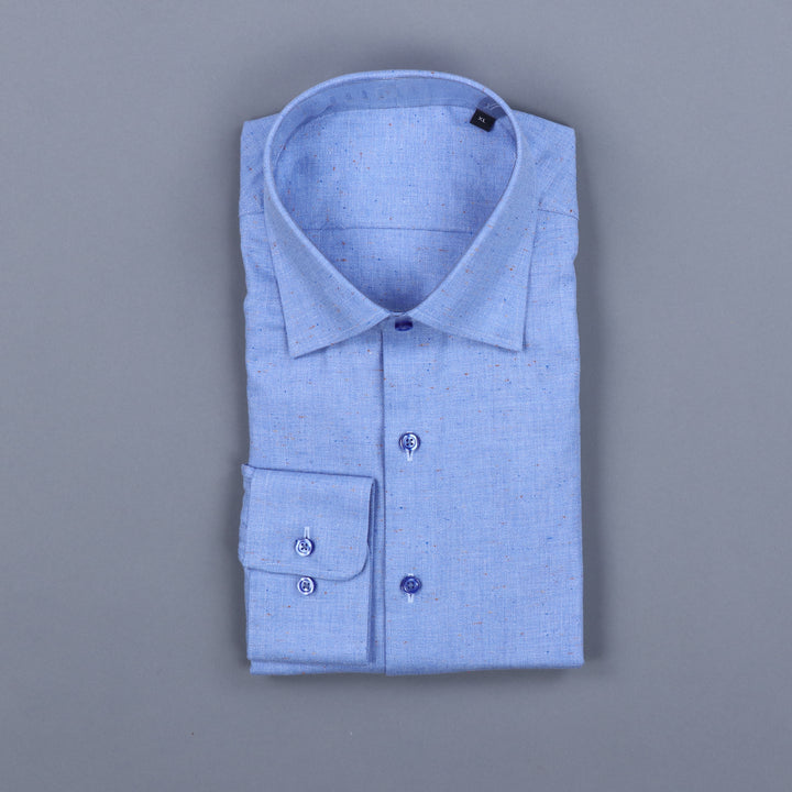 Hampton's Sport Shirt - Sky Blue Donegal