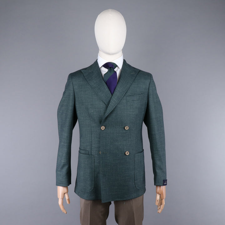 Kenton Double Breasted Sportcoat in Evergreen