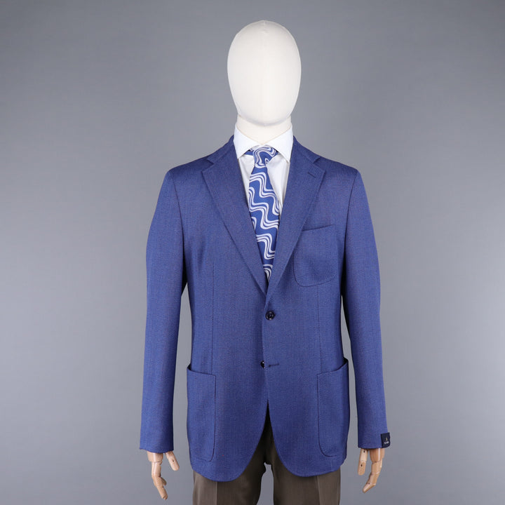 Kenton Stretch Travel Blazer in Denim Twill