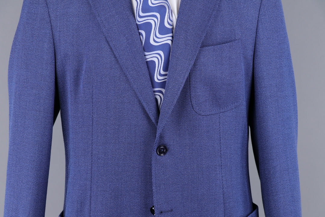 Kenton Stretch Travel Blazer in Denim Twill