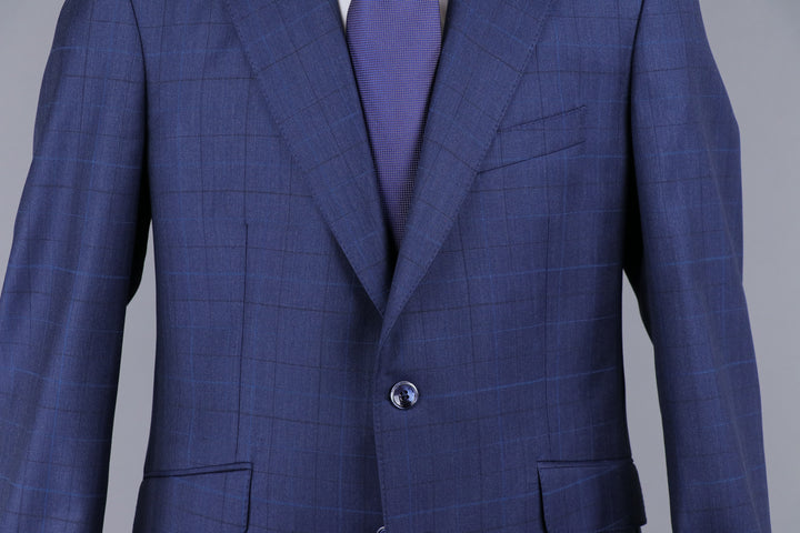 Soho Suit in Light Navy Windowpane