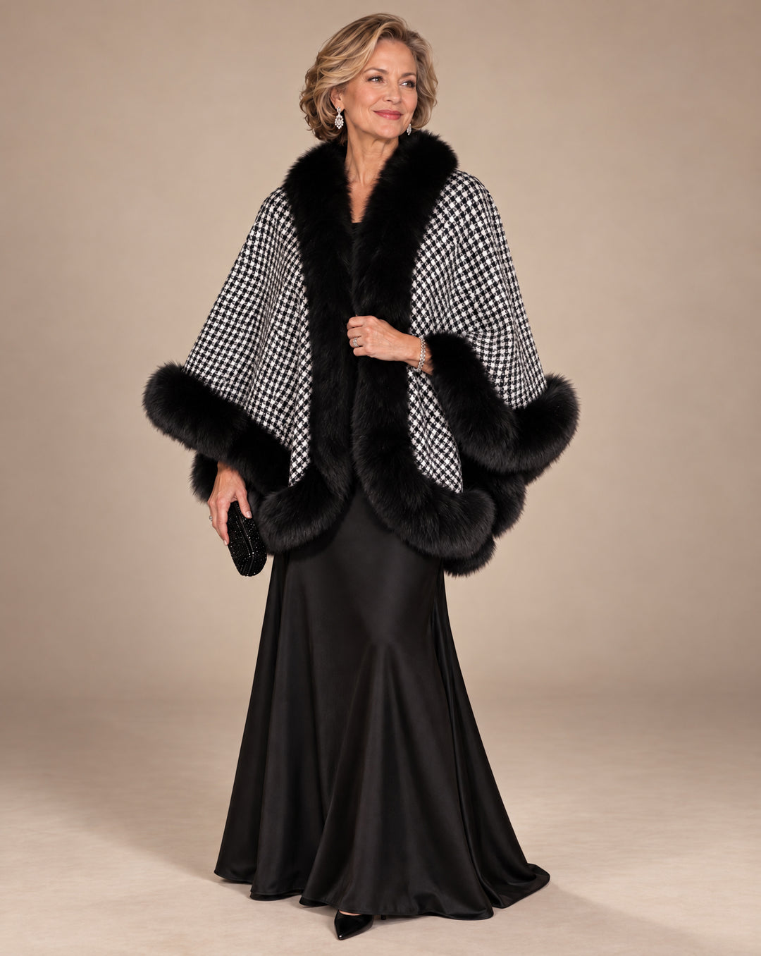 The Catherine Cashmere & Fox Cape