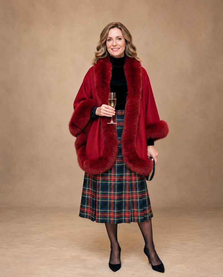 The Catherine Cashmere & Fox Cape
