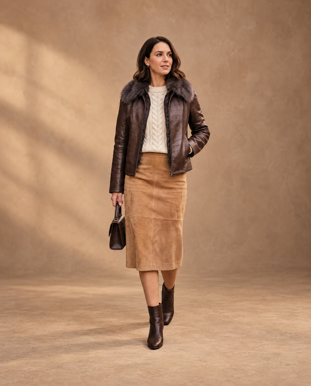 The Courmayeur Stamped Crocodile Leather Jacket