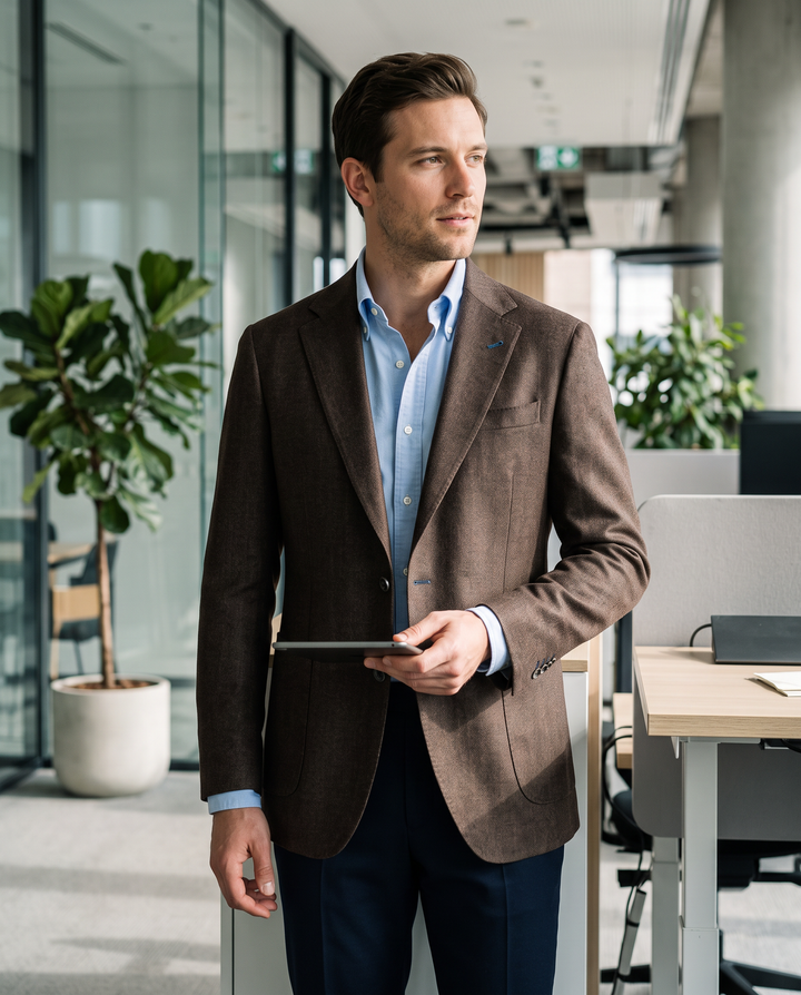 Caserta Super 110s Stretch Herringbone Sportcoat