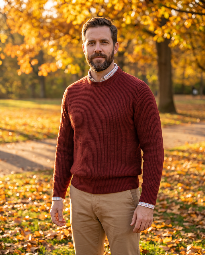 Foxton Cashmere Ribbed Crewneck