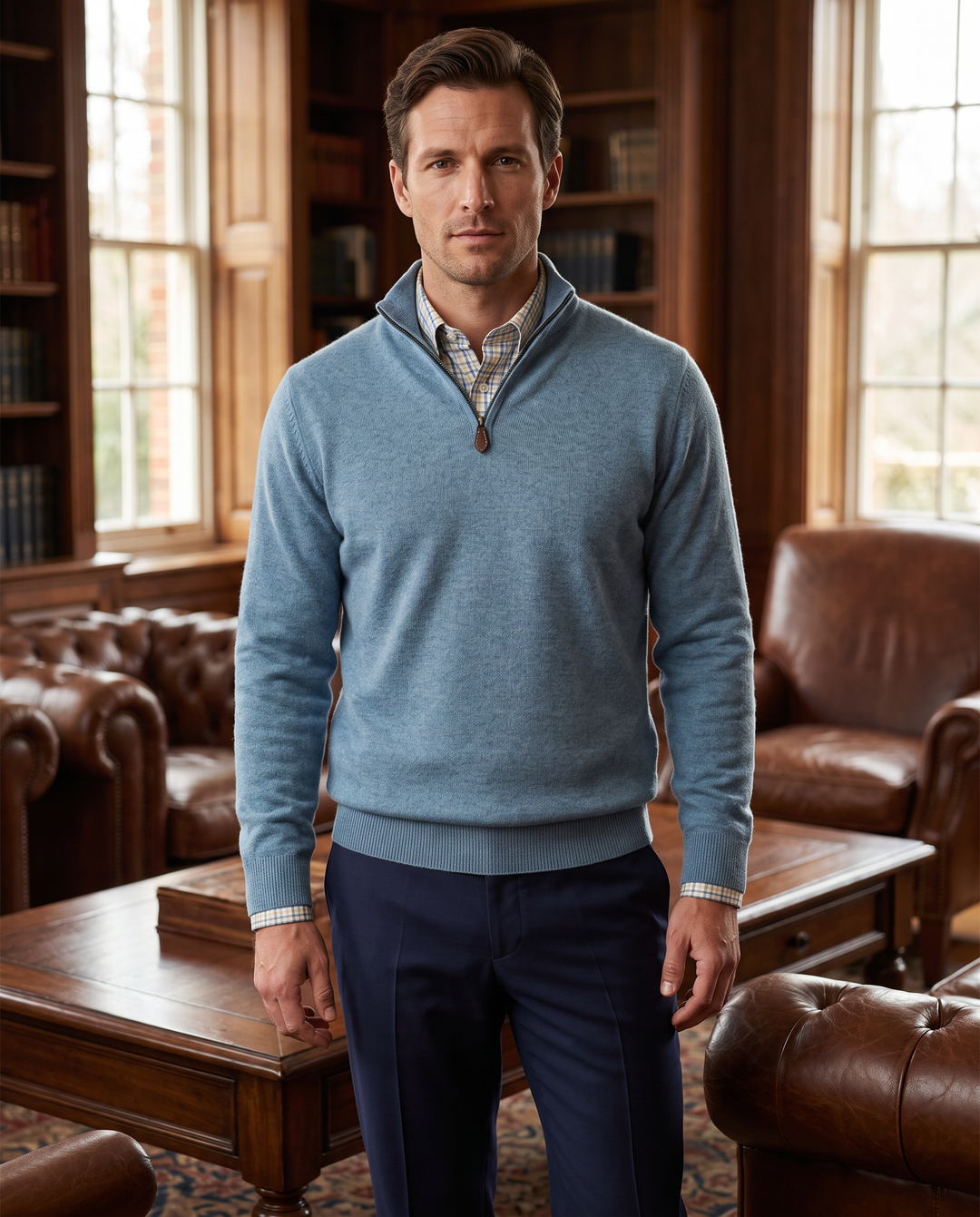 Hanbury Pure Cashmere Quarter Zip