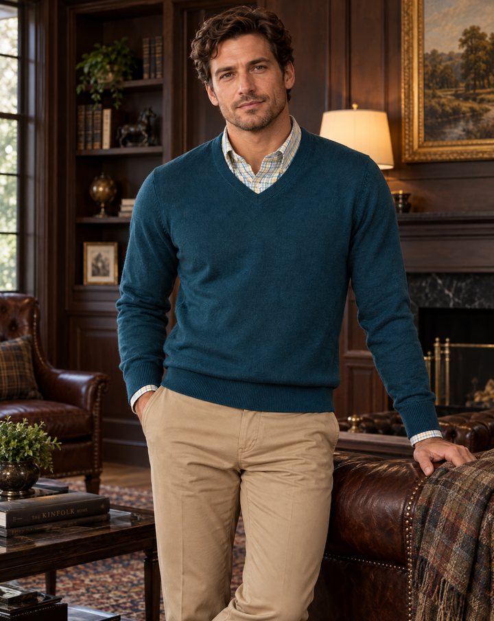 Haddington Pure Cashmere V-Neck Sweater