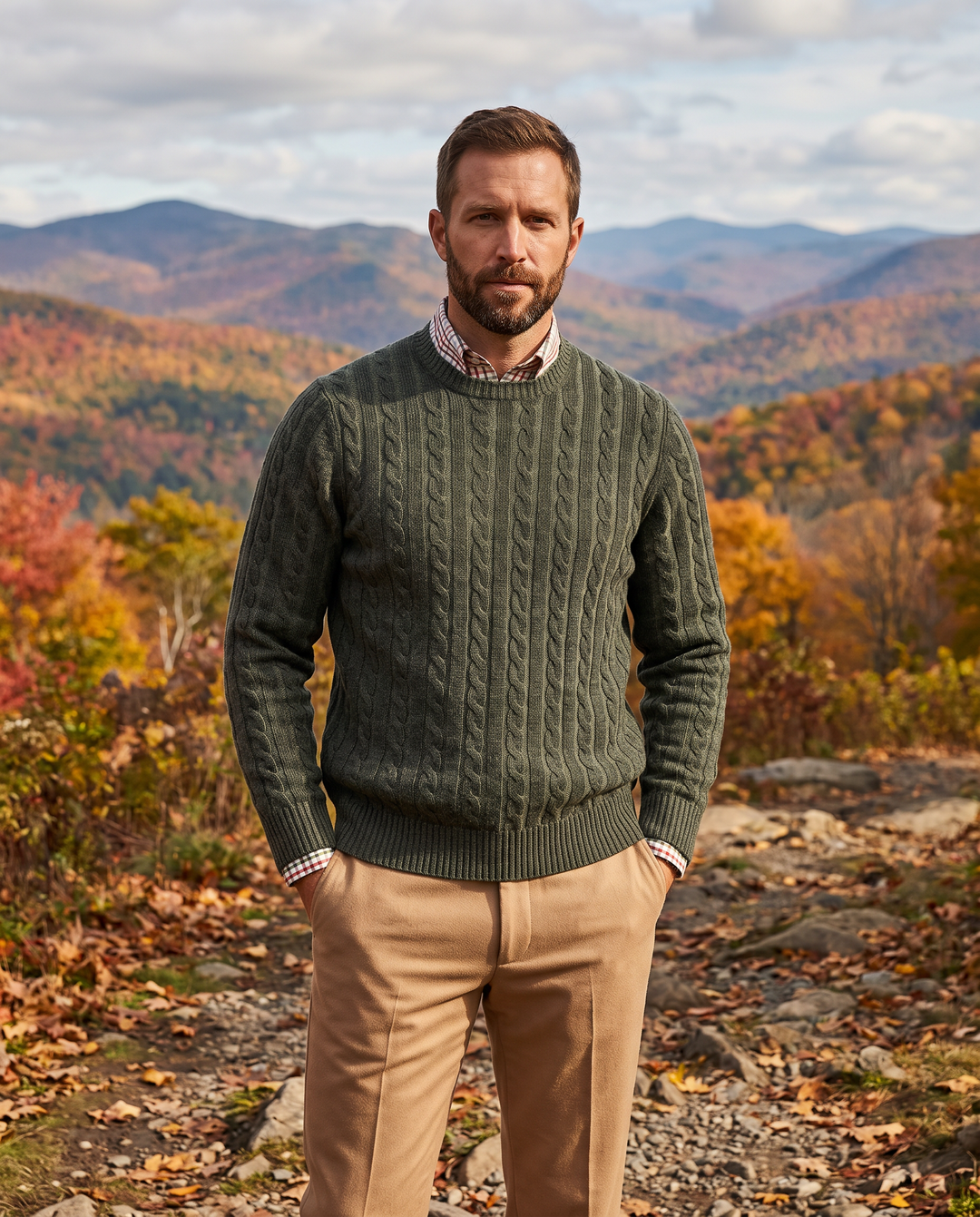 Morwick Cashmere Cable Crewneck