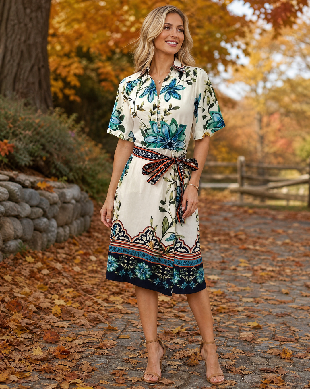 Vivian Dress in Ivory Bloom