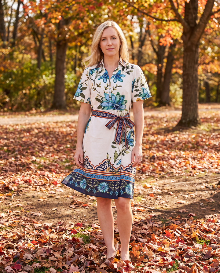 Vivian Dress in Ivory Bloom