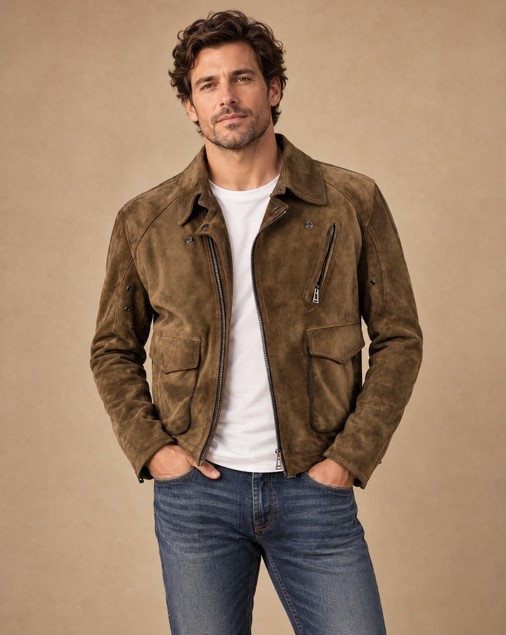 Charlie Suede Motorcycle Jacket