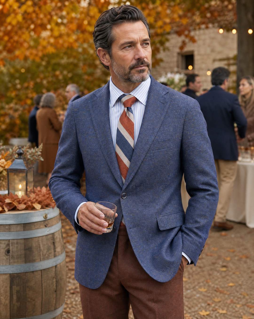 Hampton's Hand Tailored Sportcoat - Blue Tweed