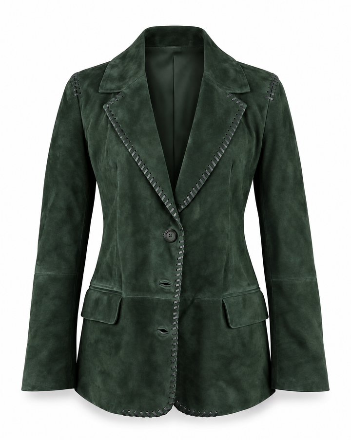 The Jill Suede Whipstitch Blazer