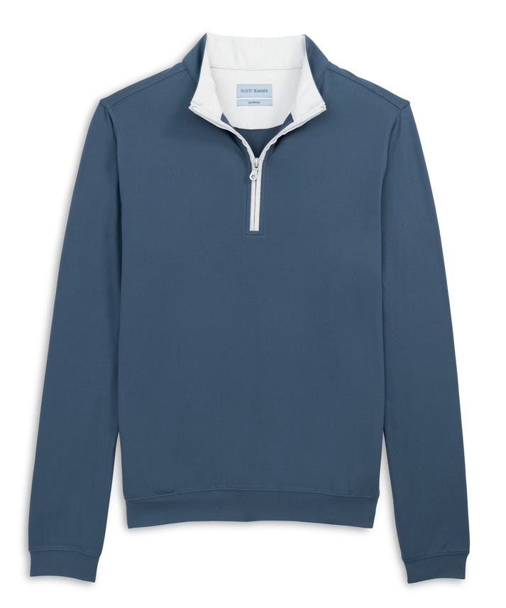 Solid Performance Quarter Zip Indigo