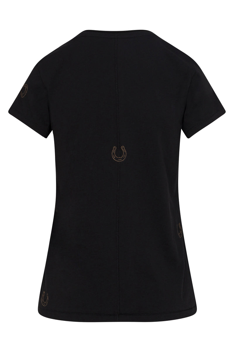 Embroidered Cotton T-Shirt White Horse