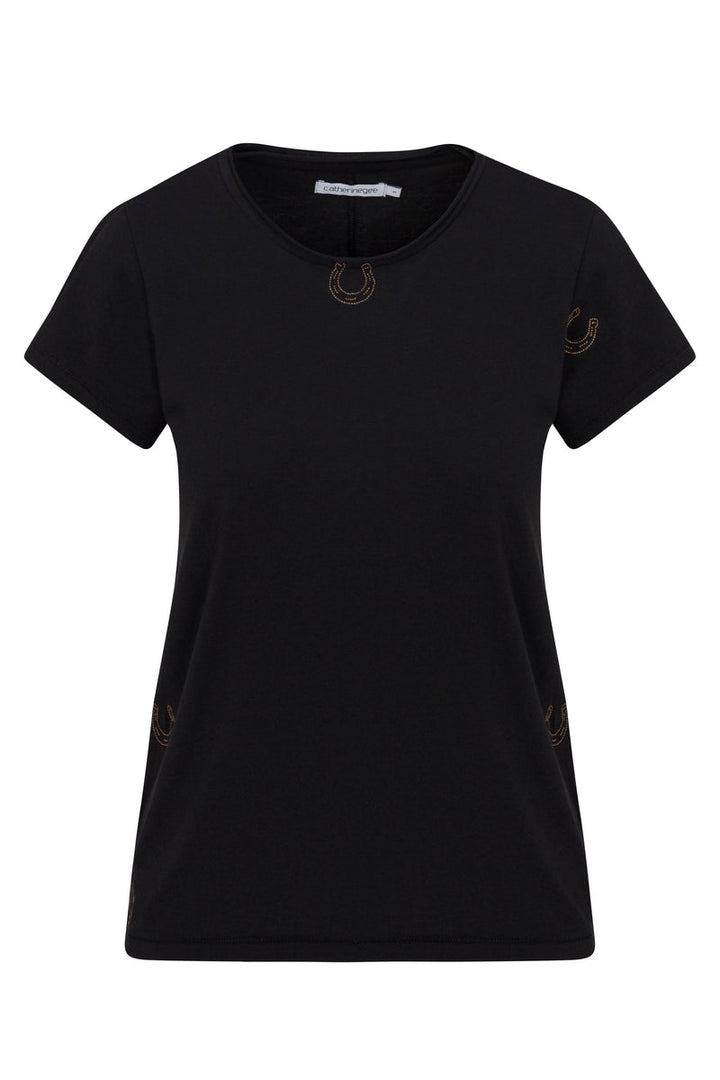 Embroidered Cotton T-Shirt White Horse