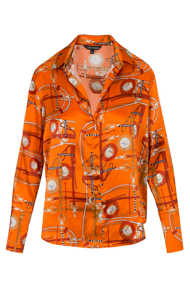 The Daria French Cuff Silk Blouse Monserrat
