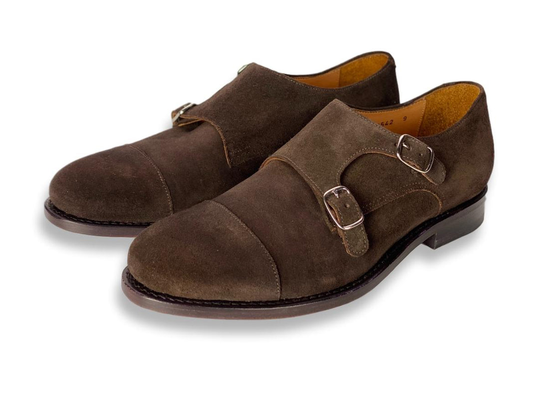 Charleston Double Monk in Chocolate Suede