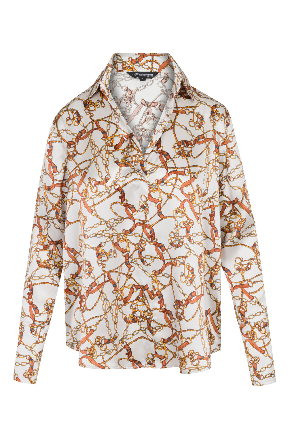 The Daria French Cuff Silk Blouse Monserrat