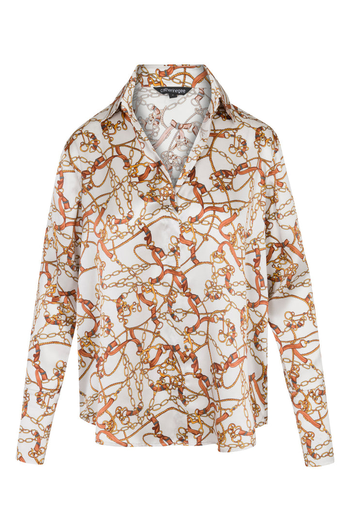 The Daria French Cuff Silk Blouse Monserrat