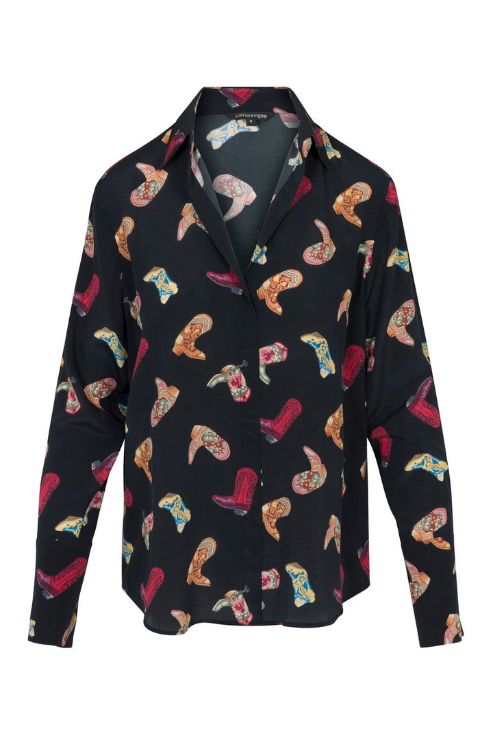 The Daria French Cuff Silk Blouse Monserrat