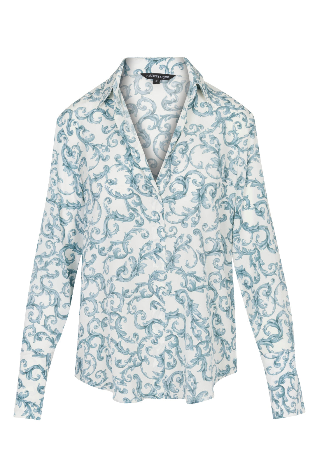 The Daria French Cuff Silk Blouse Monserrat