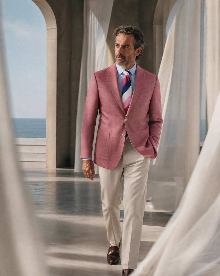 Morton Herringbone Sportcoat Blush