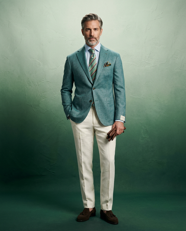 Morton Herringbone Sportcoat Seaglass
