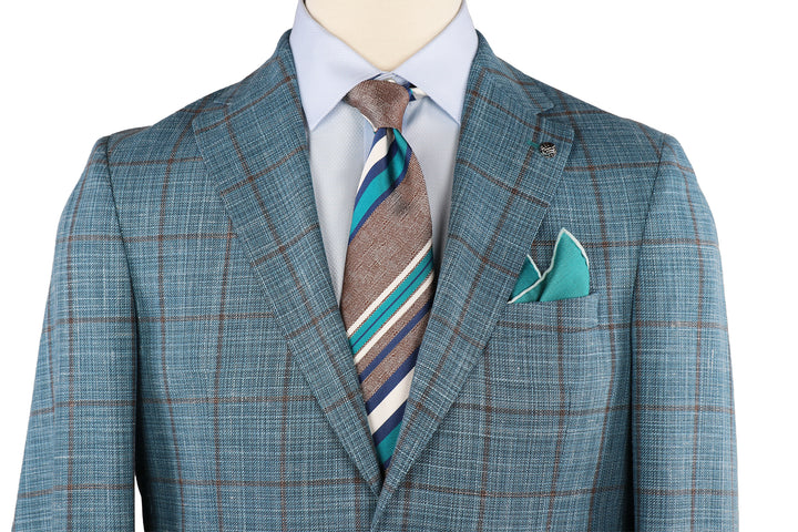 Midland Sportcoat Teal Windowpane