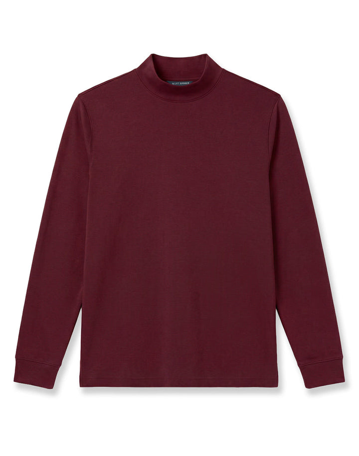 Pima Interlock Mock Turtleneck