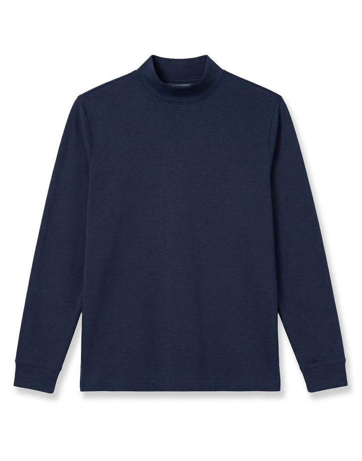 Pima Interlock Mock Turtleneck