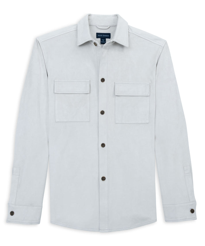 Micro Suede Shirt Jacket