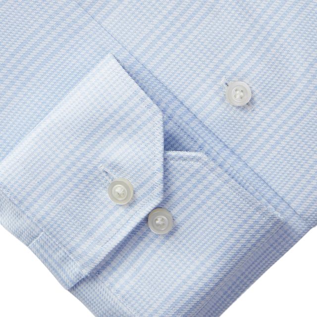 SF19766 Blue Plaid Yoga Cotton Dress Shirt